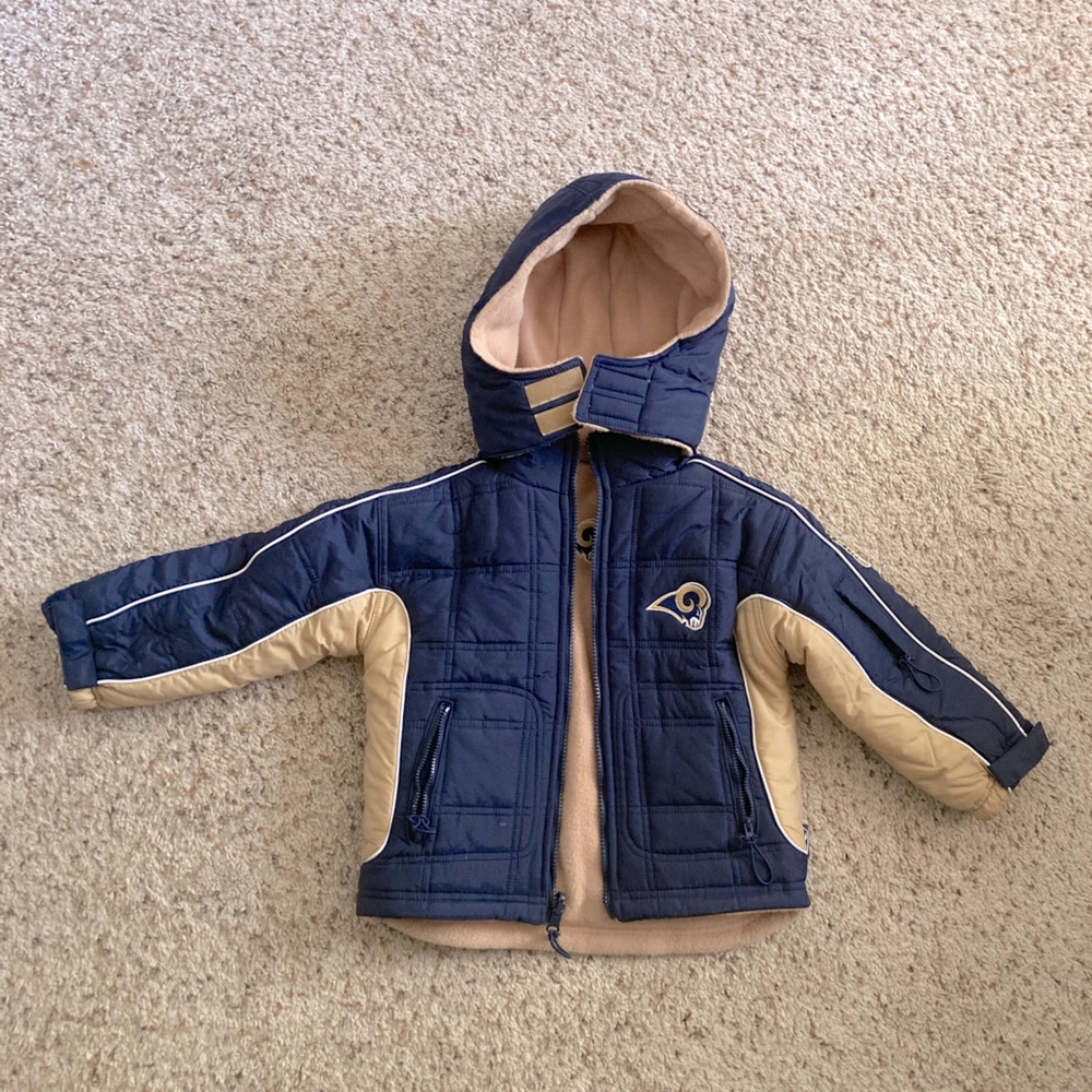 Children’s Rams reversible winter jacket. 4T